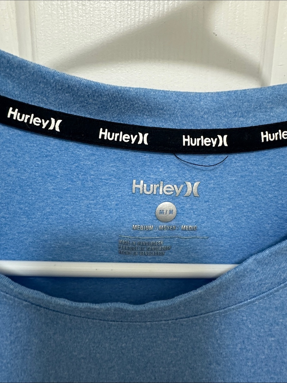 0239Hurley active Short Sleeve Crew Tee in Light Blue size medium - Picture 4 of 6